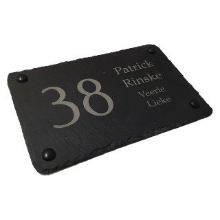 Leisteen Naambord 22x15cm
