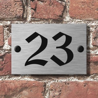 RVS Naambord 15 x 10 cm gegraveerd met sierdopjes