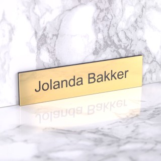 Zelfklevend Goud Look naamplaatje