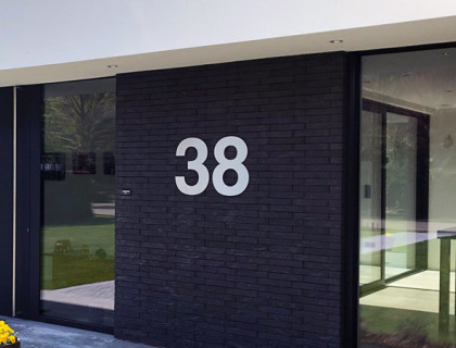 groot rvs huisnummer