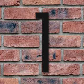 Huisnummer 1 - Luxe Zwart Huisnummer 50 cm