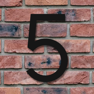 Huisnummer 5 - Luxe Zwart Huisnummer 50 cm
