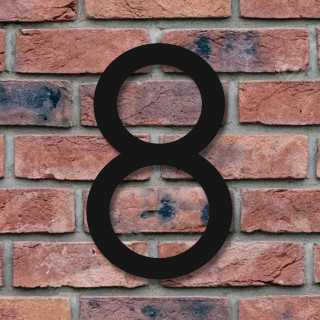 Huisnummer 8 - Luxe Zwart Huisnummer 50 cm