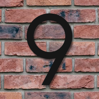 Huisnummer 9 - Luxe Zwart Huisnummer 50 cm