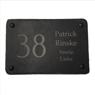 Leisteen Naambord 22x15cm
