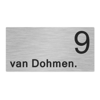 Naambordje voordeur RVS gegraveerd – 30 x 15 cm