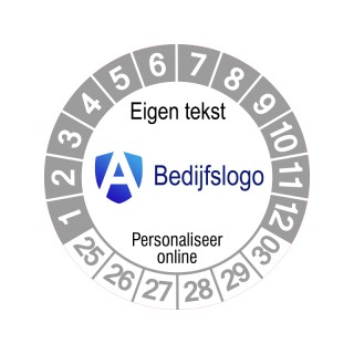 Keuringssticker 30 mm - Grijs