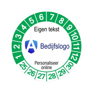 Keuringssticker 30 mm - Groen