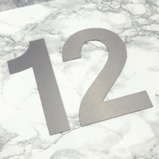 Klein RVS Huisnummer 15 cm