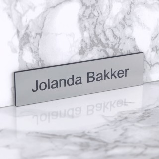 RVS Look naamplaatje