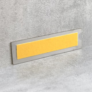 Zelfklevend RVS Naamplaatje