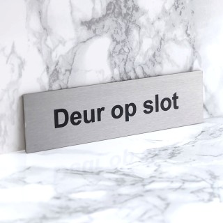 Zelfklevend RVS Naamplaatje