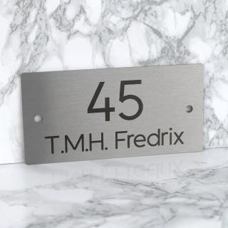 Goedkoop RVS Naambordje met gravering 12 x 6 cm