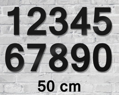 Groot Zwart Huisnummer 50 cm (XXL Formaat)
