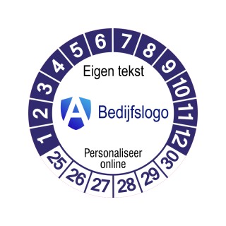 Keuringssticker 30 mm - Blauw