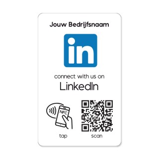 LinkedIn Kaartje (QR en NFC) - 8 x 5 cm