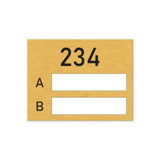 Naamplaathouder met gravering - Goud Look - 2 Kaartjes