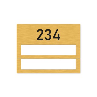 Naamplaathouder met gravering (type 2) - Goud Look - 2 Kaartjes