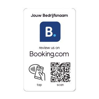 Booking Review Kaartje (QR en NFC) - 8 x 5 cm