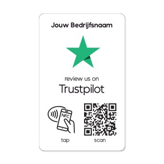 Trustpilot Review Kaartje (QR en NFC) - 8 x 5 cm