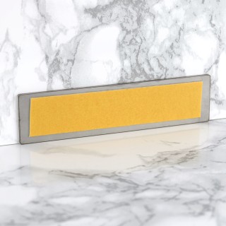 Zelfklevend RVS Naambordje met gravering 10 x 2,5 cm