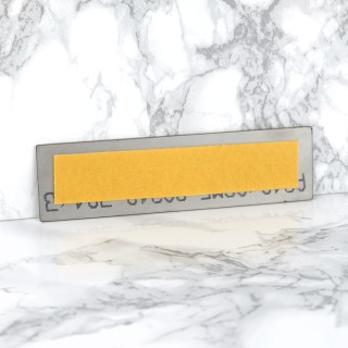 Zelfklevend RVS Naambordje met gravering 11 x 3 cm