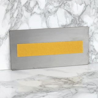 Zelfklevend RVS Naambordje met gravering 12 x 6 cm