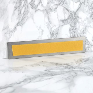 Zelfklevend RVS Naambordje met gravering 14,5 x 3 cm