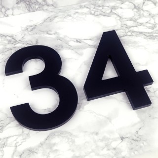 Zwart Huisnummer 20 cm