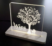 Gegraveerd Plexiglas bord met LED verlichting
