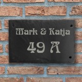 Naambordje voordeur Leisteen